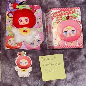 MM MILK CANDY COLORFUL FRUITS Plushie Keychain: Cherry